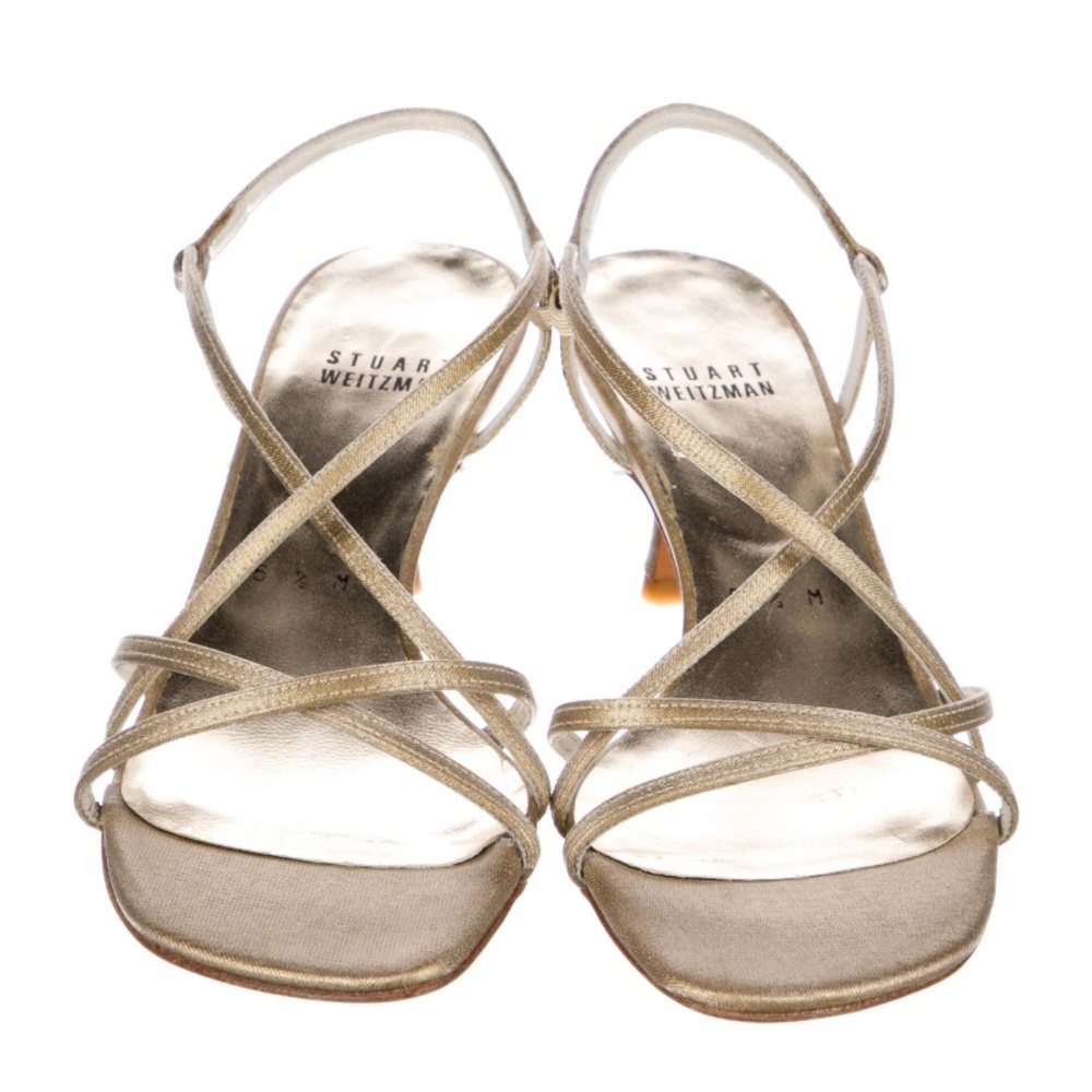 Stuart Weitzman gold sandals 5.5